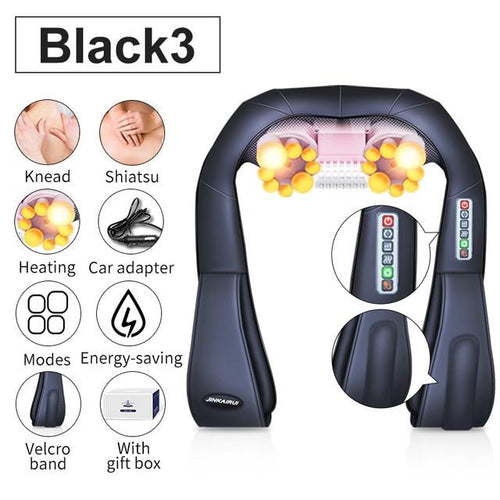 U Shape Electrical Body Massager cloudhealth Black 3 